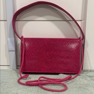 Bijoux Terner Elegant Pink Women's Faux Snakeskin Bag